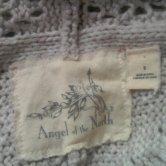 Anthropologie Angel of the North Anais Gray Hi Low Cable Wool Nylon Cardigan Sm - Picture 12 of 12